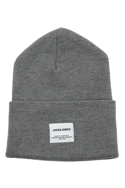 Jack & Jones Jaclong Knit Beanie Noos- Gray Melange Men's Beanie