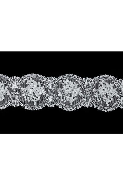 Nazarone Tulle Guipure 2183 9m-white