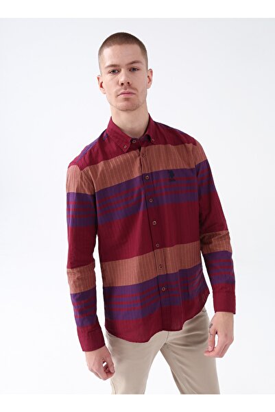 U.S. Polo Assn. Button Collar Red Men's Shirt Vici