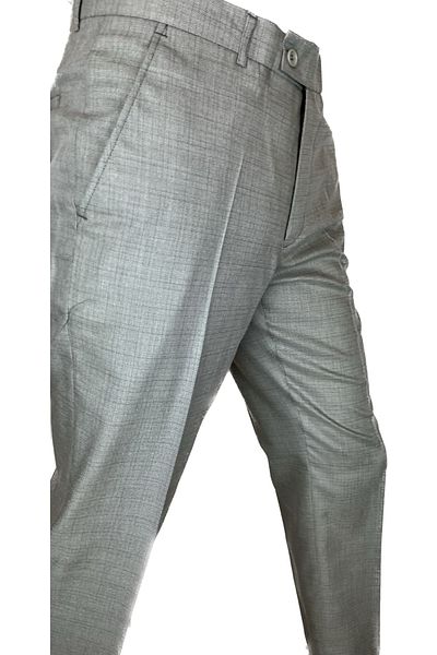 APT PRESTIGE Men's Dark Gray Classic Fabric Trousers