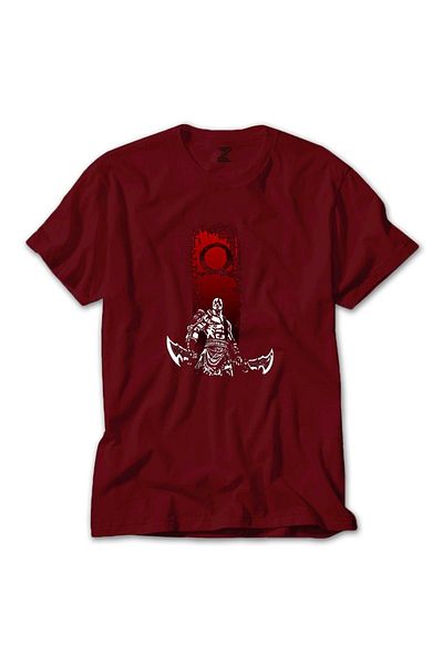 Z zepplin Κόκκινο μπλουζάκι με λογότυπο God Of War Kratos