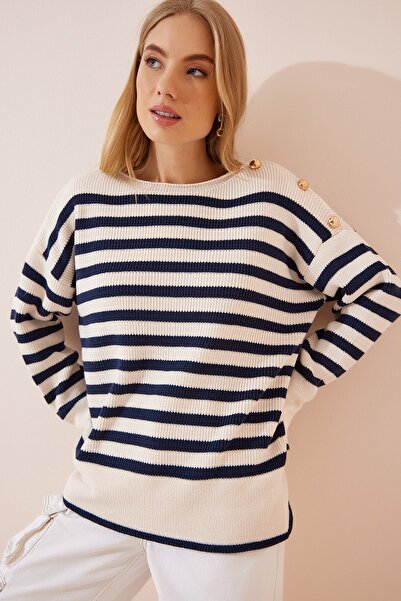 Happiness İstanbul Sweater - Navy blue - Regular