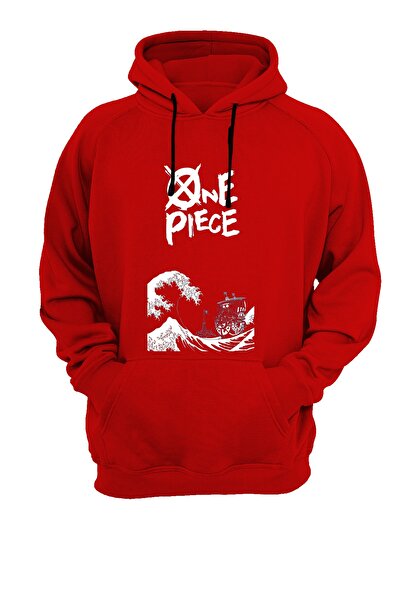 WİDİ Світшот з принтом One Piece, червоний