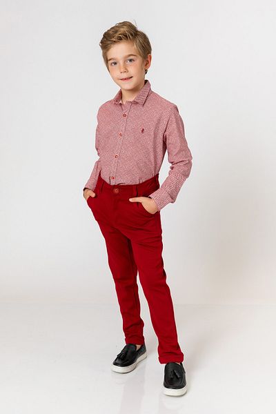 incity Boy's Burgundy Trousers