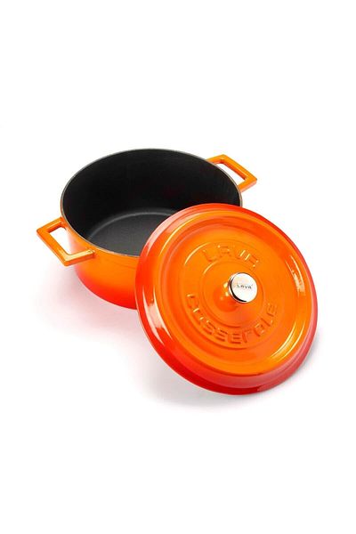 Lava 24 cm Orange Trendy Cast Round Pot Lid