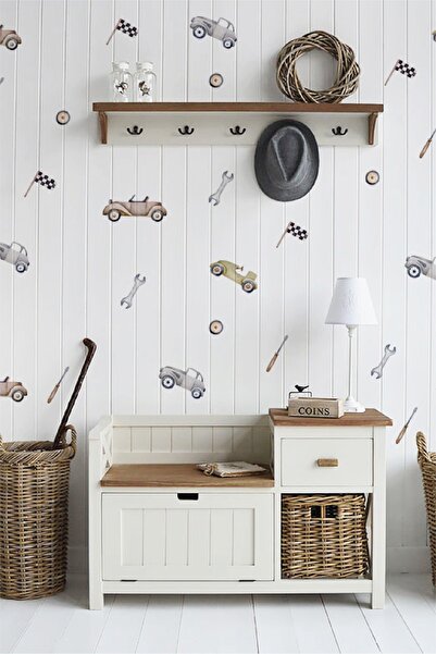 WALLHUMAN Retro Cars Çocuk Odası Duvar Stickerı