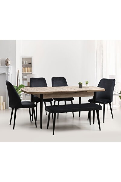 Eymense Venüs 4 Sandalyeli Benchli Mutfak Masa Takımı