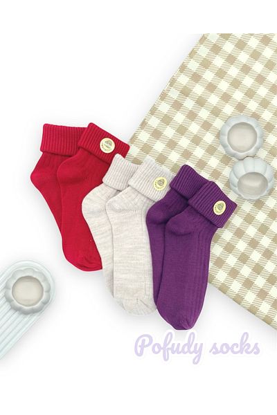 footmania Комплект дамски многоцветни чорапи от органичен памук, 3″