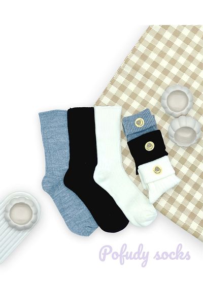 footmania 3 Pairs Women's Organic Cotton Lambswool Socks Set