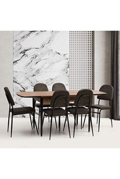 Eymense Menekşe 6 Sandalyeli Mutfak Masa Takımı