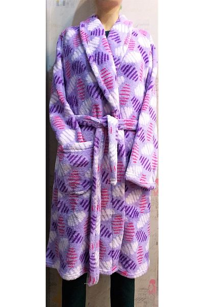 Dika Women's Short Wellsof-plush Dressing Gown Patterned