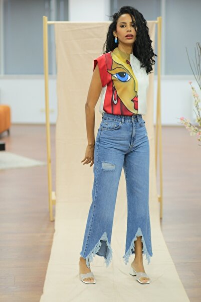 Prima Donna Yırtık Detaylı Kadın Kot Pantolon