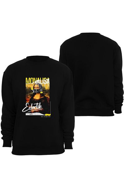 fame-stoned Leonardo Da Vinci - Φούτερ με στάμπα Mona Lisa Unisex Crew Neck