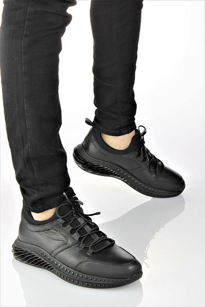 MARCOMEN Men's Genuine Leather Sports Style Air Sole Casual Shoes