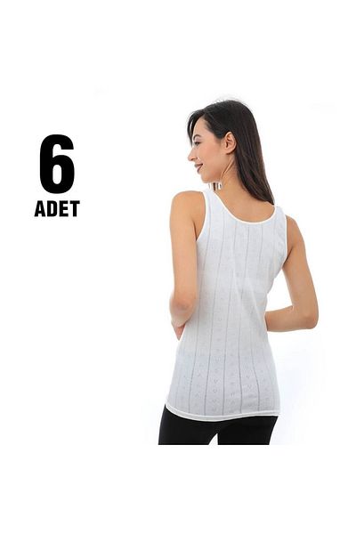 Tutku Set de 6 maiouri jacquard cu bretele groase