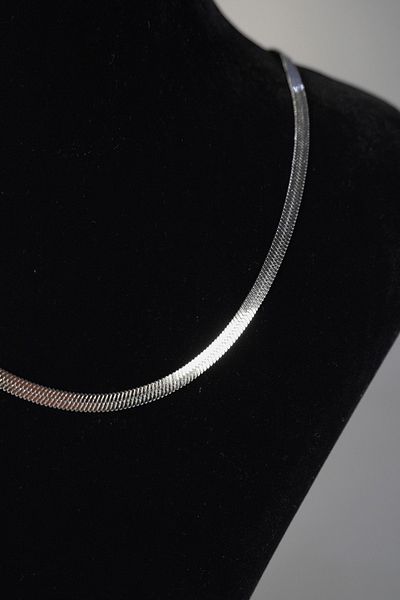 ZEY Steel Silver Italian Chain Necklace