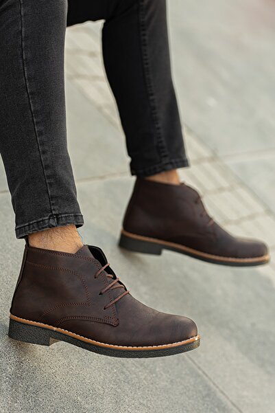 BOUIS Чоловічі класичні черевики на шнурівці з матової штучної шкіри, водостійкі, зручні зимові черевики до щиколотки