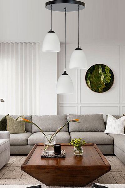 Uçar Farel Modern Colored Glass Triple Pendant Lamp Chandelier