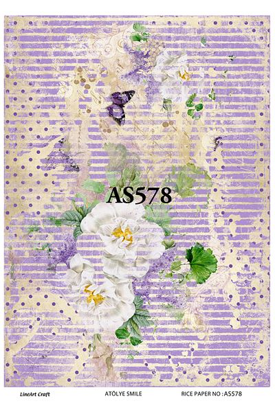 LİNEART Brass Decopage Paper La As578