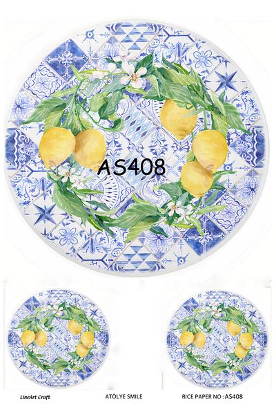LİNEART Brass Decopage Paper La-as408