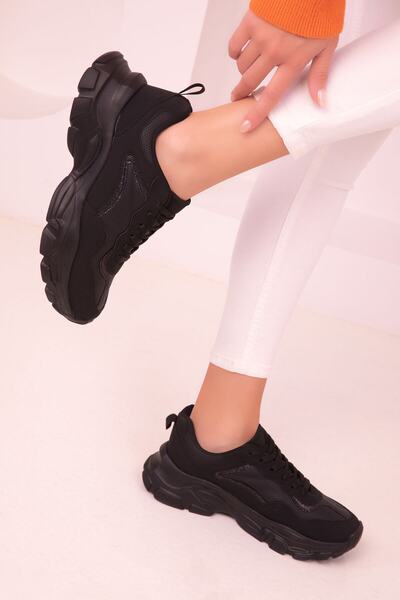 SOHO Black-Black Women's Sneakers 15564