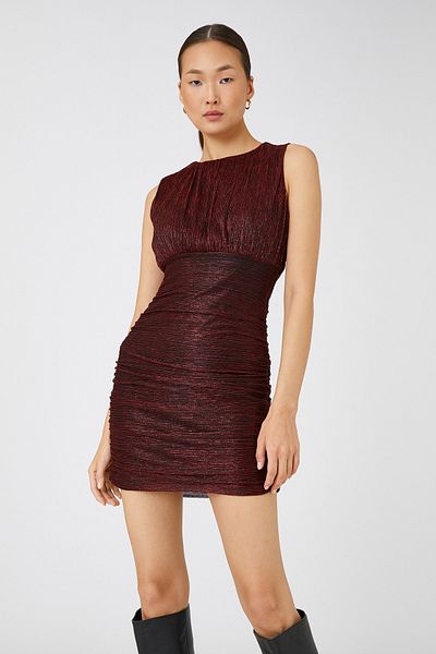 Koton Women's Red Patterned Dress 3WAK80125FK