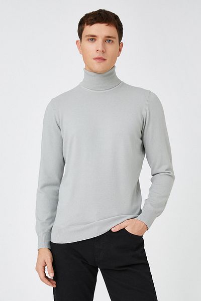 Koton Men's Gray Sweater 3WAM70115HT