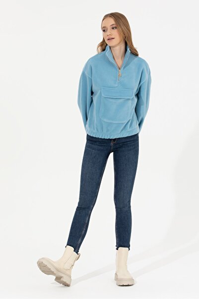 U.S. Polo Assn. Mavi Kadın Sweatshirt