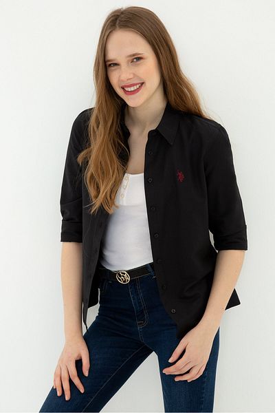 U.S. Polo Assn. Cămașă neagră pentru femei