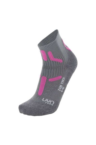UYN Damen Trekking Quarter Socken - 2IN Low Cut Socken, Wandersocken, Polyamid, Logo