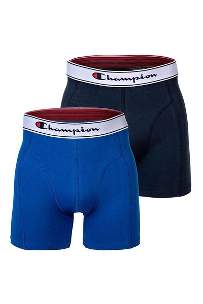 Champion Herren Boxerky, 2 balení - Baumwolle, Logobund, einfarbig