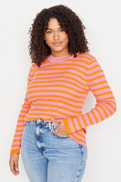 Trendyol Curve Plus Size Sweater - Pink - Regular