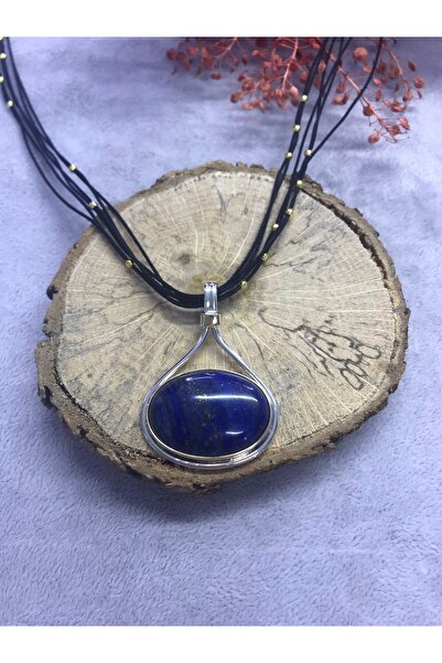 Lapis Lazuli Taşı Gümüş Kolye 925 Ayar