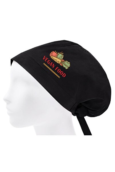 bonecim Tesettür Vegan Food Şef Temalı Aşçı Bonesi Pastacı Bonesi | Cerrahi Bone