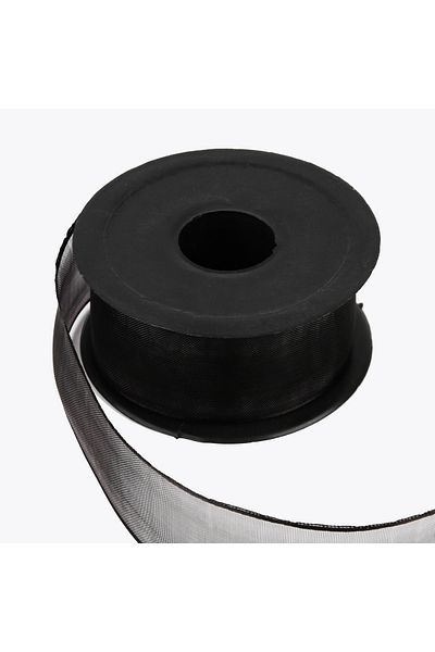 Nazarone Μαύρη κορδέλα σιφόν - 4cm-20mt (1812)