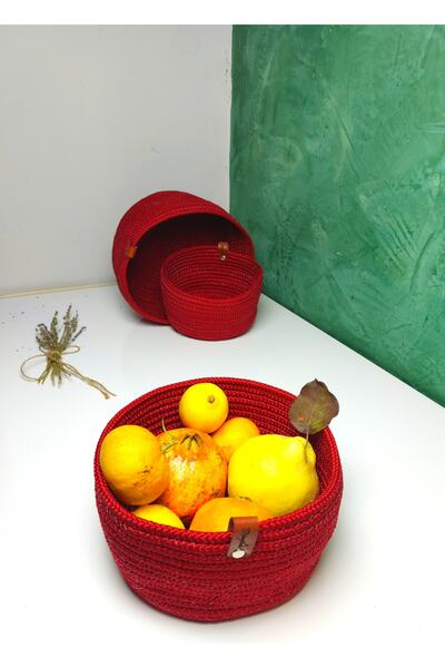 MaVaux Jute Wicker Basket Set - Hand Woven, Multi-Purpose Bathroom and Kitchen Organizer