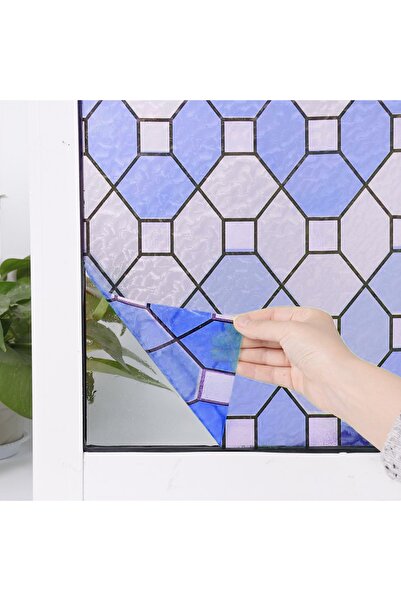 Örtücüm 45 Cm X 5 Metre Vitray Buzlu Statik Yapışkansız Cam Folyo Ev Balkon D...