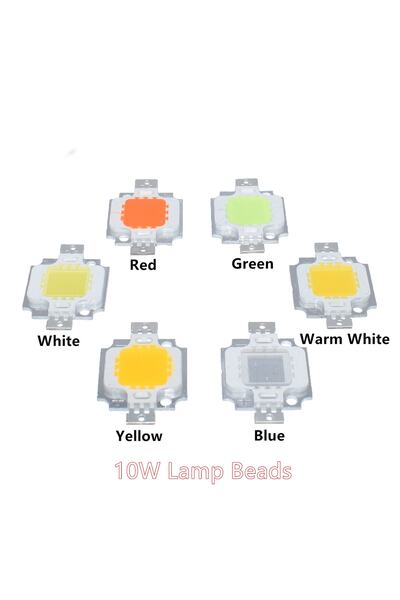 Genel Markalar 12v 10w Power Led Çipi Beyaz Işık 10 Watt Projektör Cob Ledi 900lm