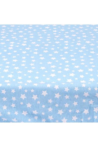 BabyMeva Βρεφικό σεντόνι Baby Meva Blue Fitted