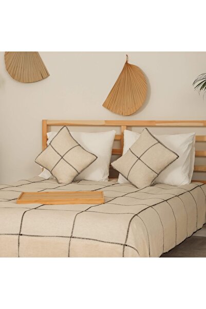 PESHCE Damla Double Bedspread 180×245 Cm Black