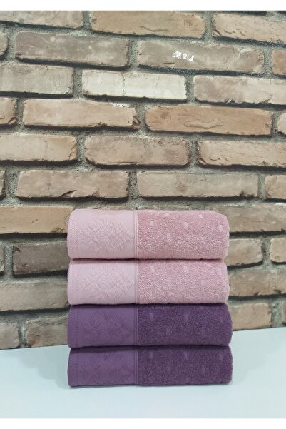 Özdilek Heritage 4'lü Havlu Mürdüm-pembe