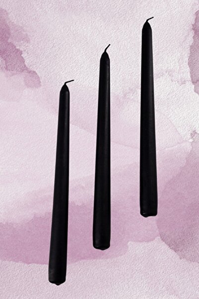 Comprox Süper 3'lü Şamdan Mum Parlak Mum Metalik Kaplama Gövde Uzun Çubuk Kon...