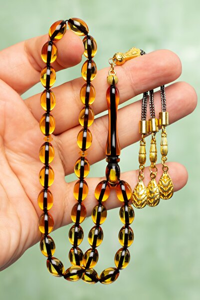 OTTOTESBİH Rozariu cadou, rozariu de culoare miere, rozariu de culoare pulbere de chihlimbar