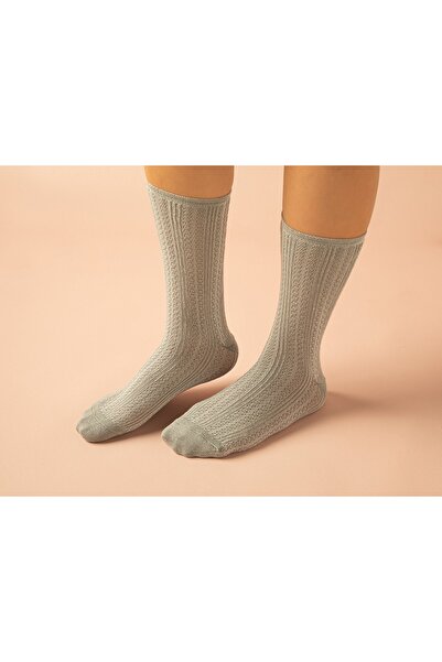 English Home Lucy Cotton Gray Long Women's Socks - 36-40