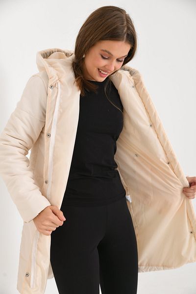 VOLT CLOTHİNG Palton matlasat cu glugă pentru damă