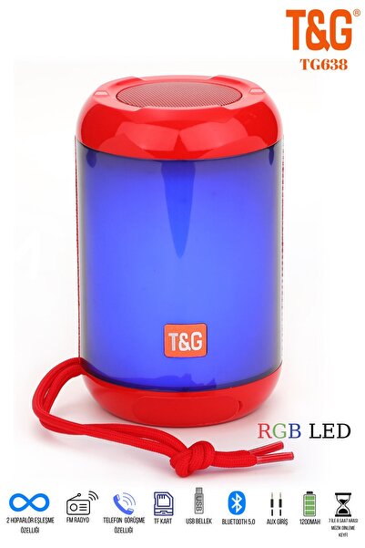 TG Bluetooth Hoparlör Ses Bombası Fm Radyo Taşınabilir Kablosuz Hoparlör Rgb ...