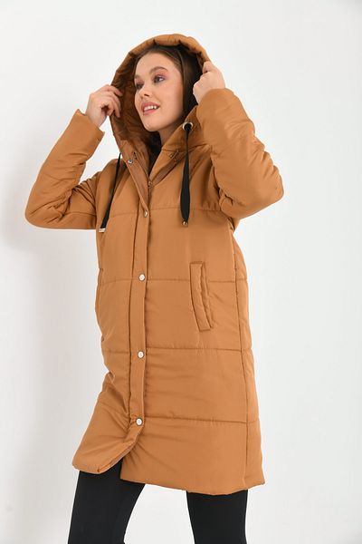 VOLT CLOTHİNG Steppmantel mit Kapuze für Damen