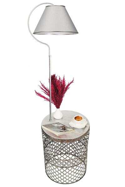 MG HOME Tasarım Sehpalı Lambader Modern Lambader Köşe Aydınlatma