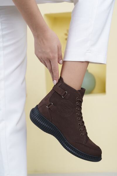 Deri Diyarı Hakiki Deri Kadın Günlük Bot Bootie Gr0910