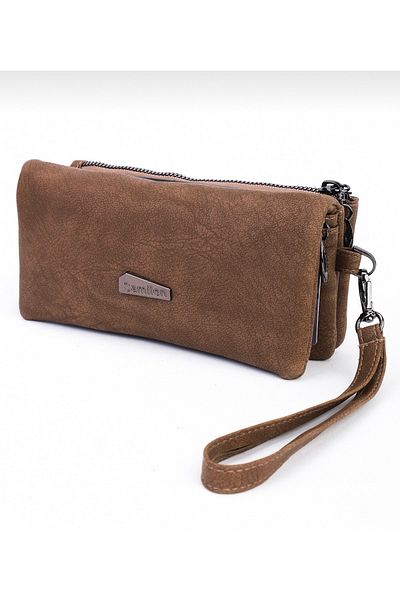 samilon Tan Wallet and Handbag with Phone Compartment